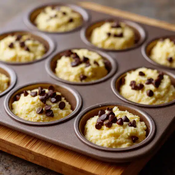 Cottage Cheese Muffins Recipe: Easy, High-Protein, Delicious 6 Cottage cheese muffins ready to bake