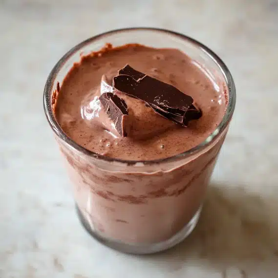 Cottage Cheese Chocolate Pudding: Delicious, High-Protein Treat 4 Cottage Cheese Chocolate Pudding in glass bowl
