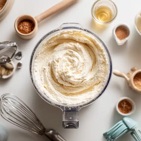 Cottage Cheese Tiramisu – A Healthy No-Bake Twist You’ll Love 6 Blended cottage cheese tiramisu filling in blender