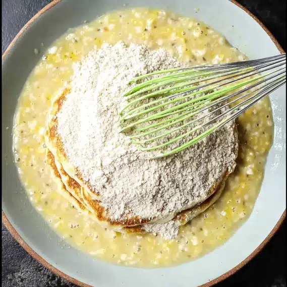 Banana Cottage Cheese Pancakes: Easy, Fluffy & High Protein Recipe 6 Cooking banana cottage cheese pancakes in skillet