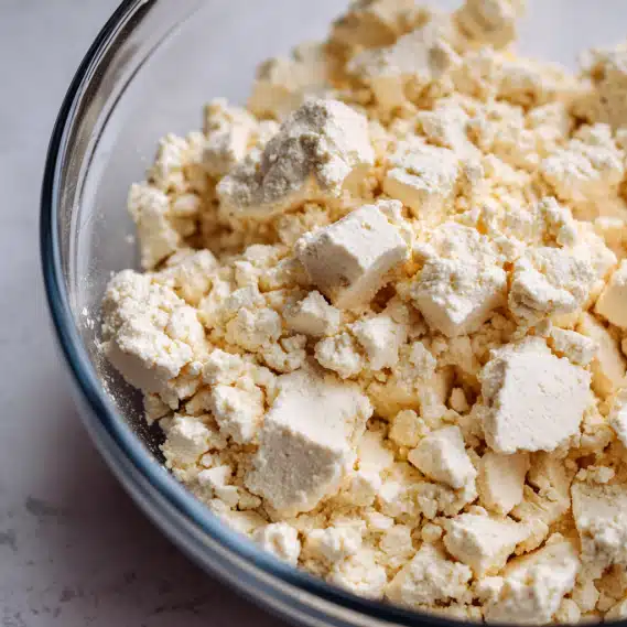 Vegan Cottage Cheese Recipe | Quick & Creamy Dairy-Free Favorite 8 Crumbled firm tofu for vegan cottage cheese texture
